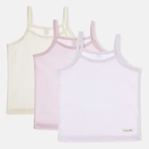100% Certified Organic Cotton Breathable Tank Tops Lightweight Jacquard Super Soft Camisole Undershirts Toddler Boys Girls
