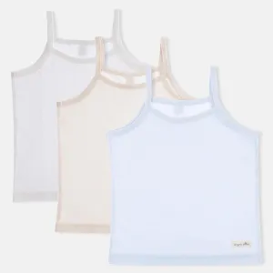 100% Certified Organic Cotton Breathable Tank Tops Lightweight Jacquard Super Soft Camisole Undershirts Toddler Boys Girls