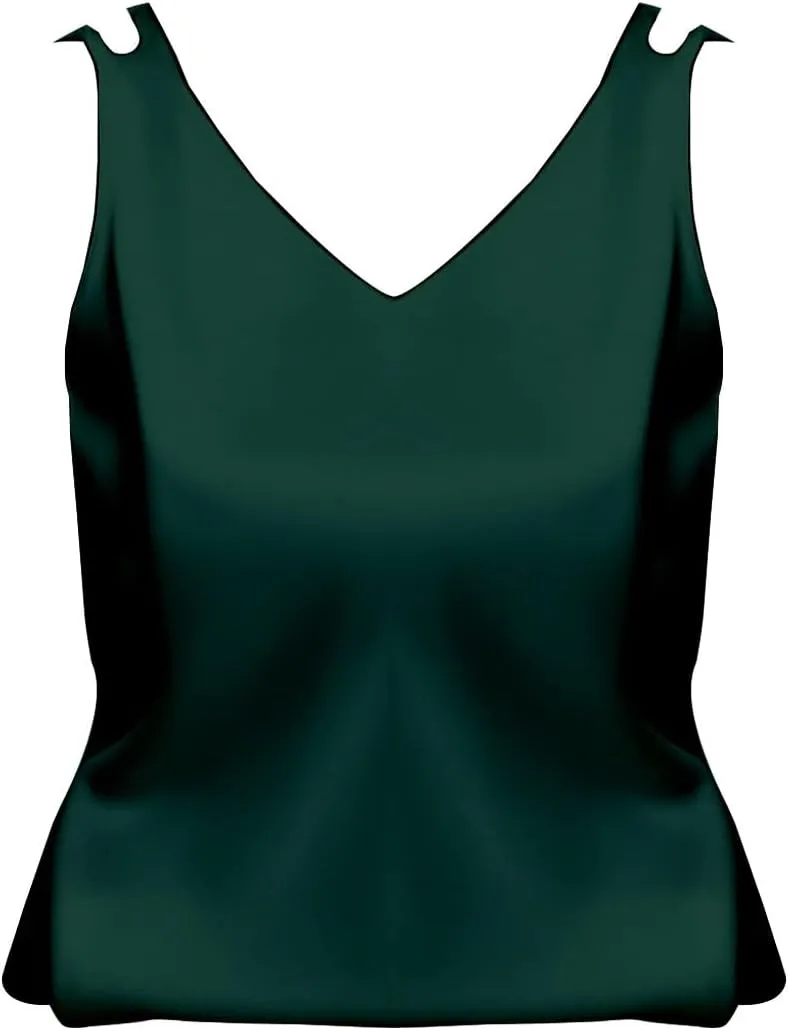 2025 Summer New V-Neck Plus Size Women's Camisole Tank Top, Versatile, Age-Defying & Chic,Causal Style Sizes (M - 4XL)