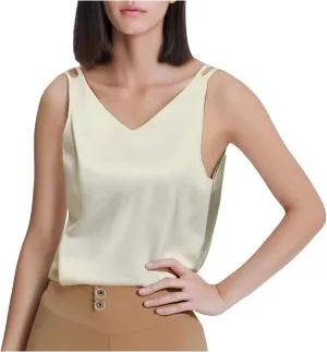 2025 Summer New V-Neck Plus Size Women's Camisole Tank Top, Versatile, Age-Defying & Chic,Causal Style Sizes (M - 4XL)