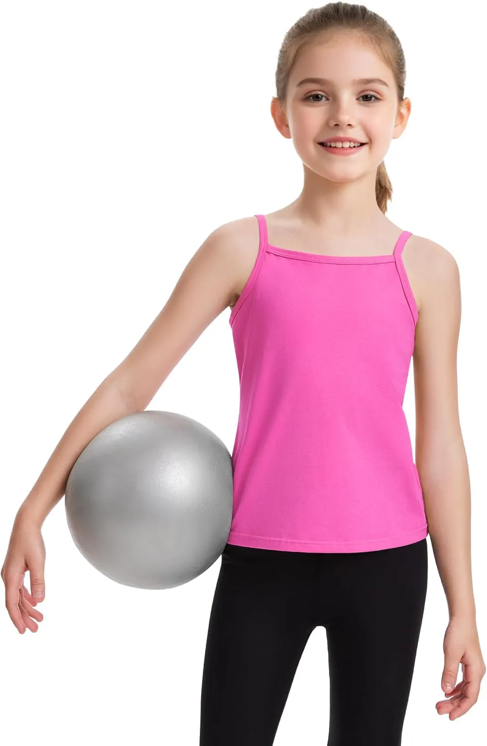 Auranso Girls Undershirts Toddler Cami Camisole Adjustable Straps Sleeveless Cotton Tank Tops for Girls