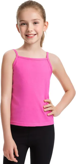 Auranso Girls Undershirts Toddler Cami Camisole Adjustable Straps Sleeveless Cotton Tank Tops for Girls