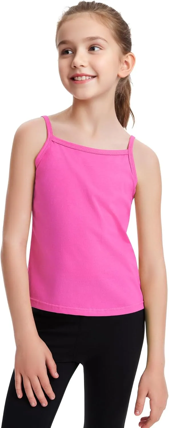 Auranso Girls Undershirts Toddler Cami Camisole Adjustable Straps Sleeveless Cotton Tank Tops for Girls