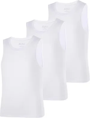 Boys Compression Tank Tops Athletic Quick Dry Sleeveless Undershirts, Soft Tagless Base Layer Shirt for Youth Kids