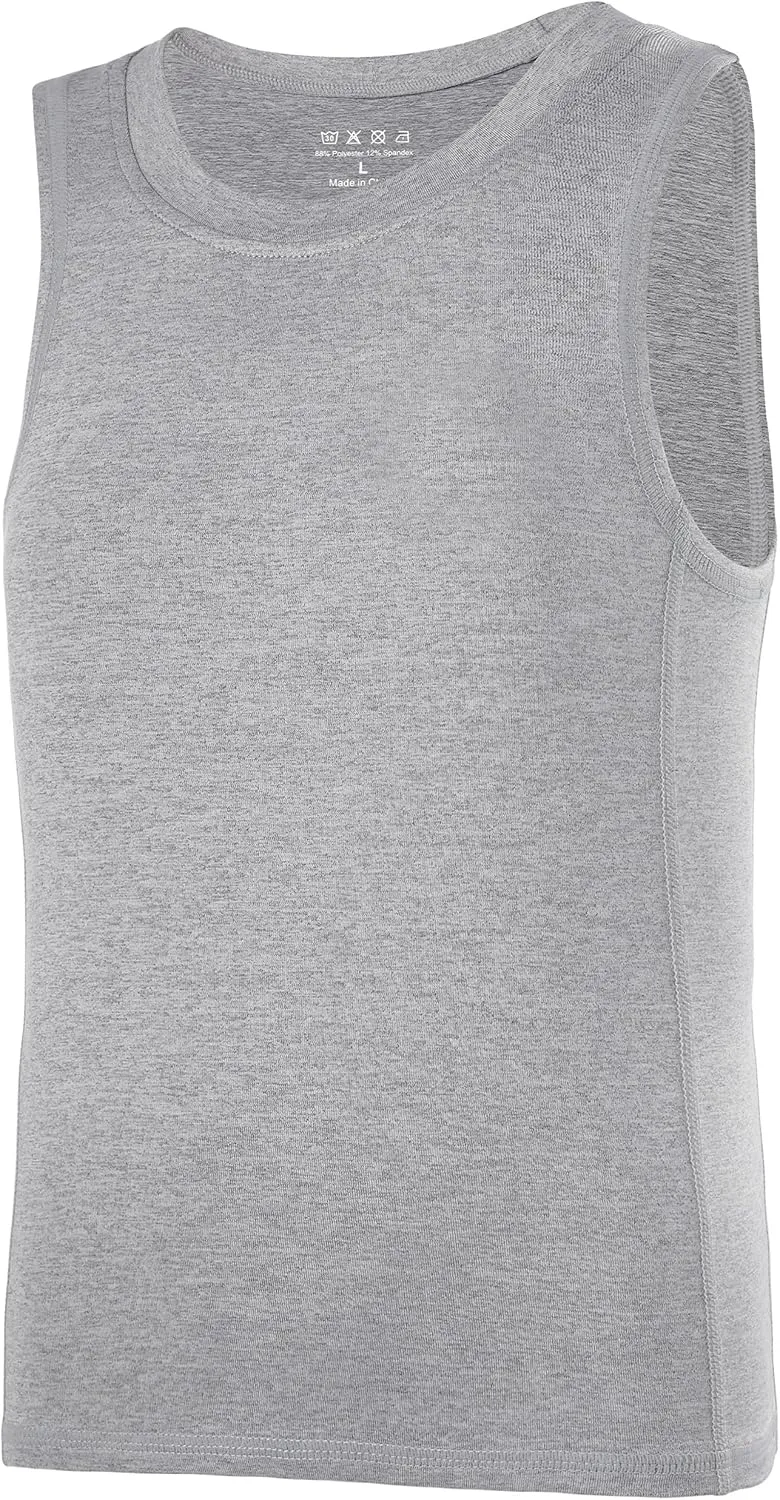 Boys Compression Tank Tops Athletic Quick Dry Sleeveless Undershirts, Soft Tagless Base Layer Shirt for Youth Kids