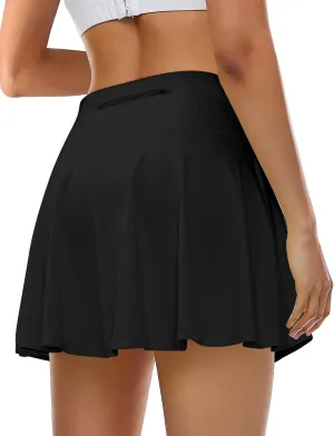 Buauty Women's Tennis Skirt Shorts Pleated High Waisted Golf Skorts with Pockets Workout Athletic Casual Outfit Clothes