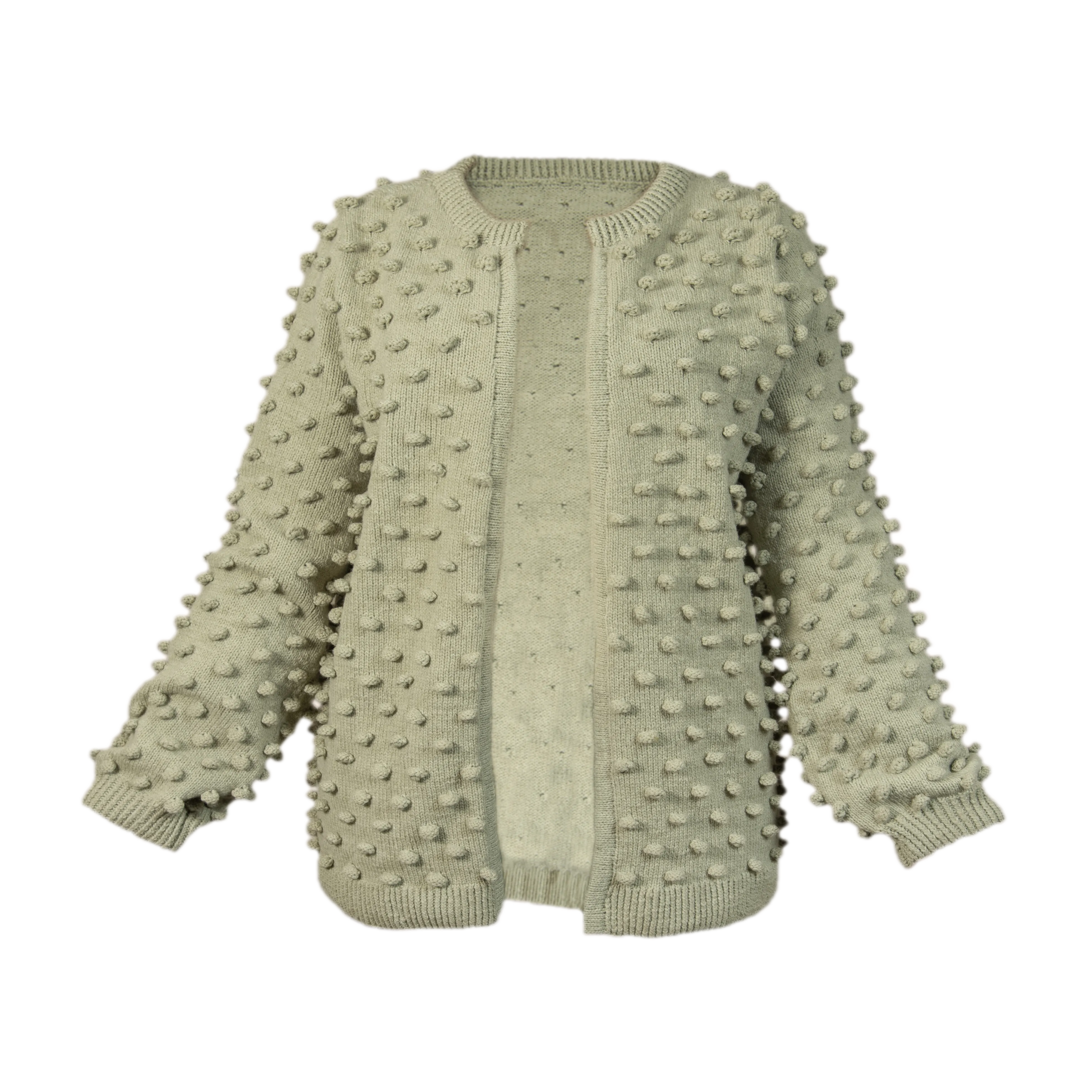 Bubble cardigan (Women) - Misted Lichen