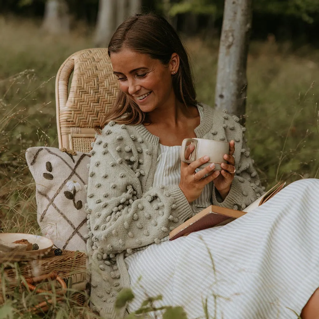 Bubble cardigan (Women) - Misted Lichen