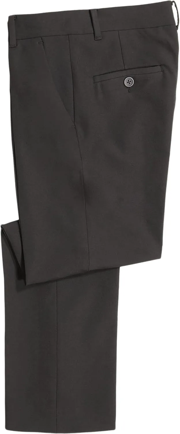 Calvin Klein Boys' Flat Suit Dress Pant, Straight Leg Fit & Hemmed Bottom, Belt Loops & Functional Front Pockets