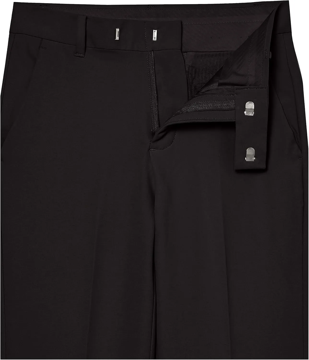 Calvin Klein Boys' Flat Suit Dress Pant, Straight Leg Fit & Hemmed Bottom, Belt Loops & Functional Front Pockets