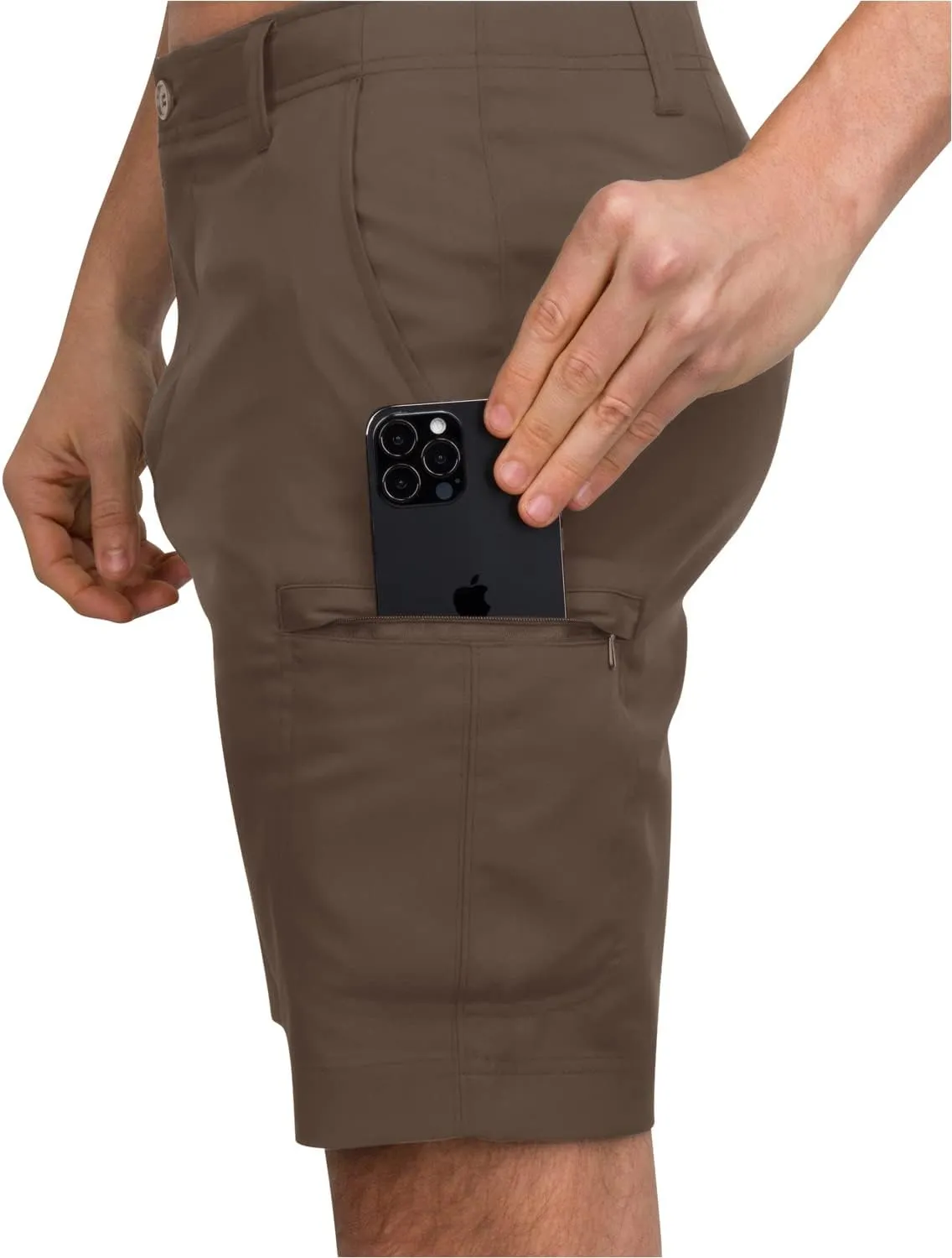 Cargo Golf Shorts for Men - Dry Fit, Large Pockets, Lightweight, Moisture Wicking, 4-Way Stretch