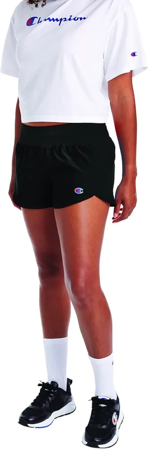 Champion Sport, Moisture Wicking, Lightweight Gym Shorts for Women, C Logo, 2.5"