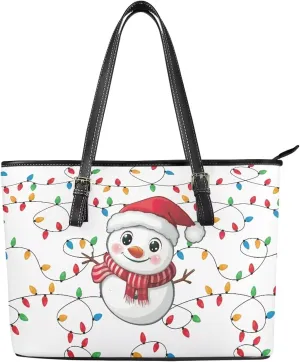 Christmas Tote Handbag for Women Functional Tote Laptop Bag for College Fashion Travel Bag Shoulder Bag