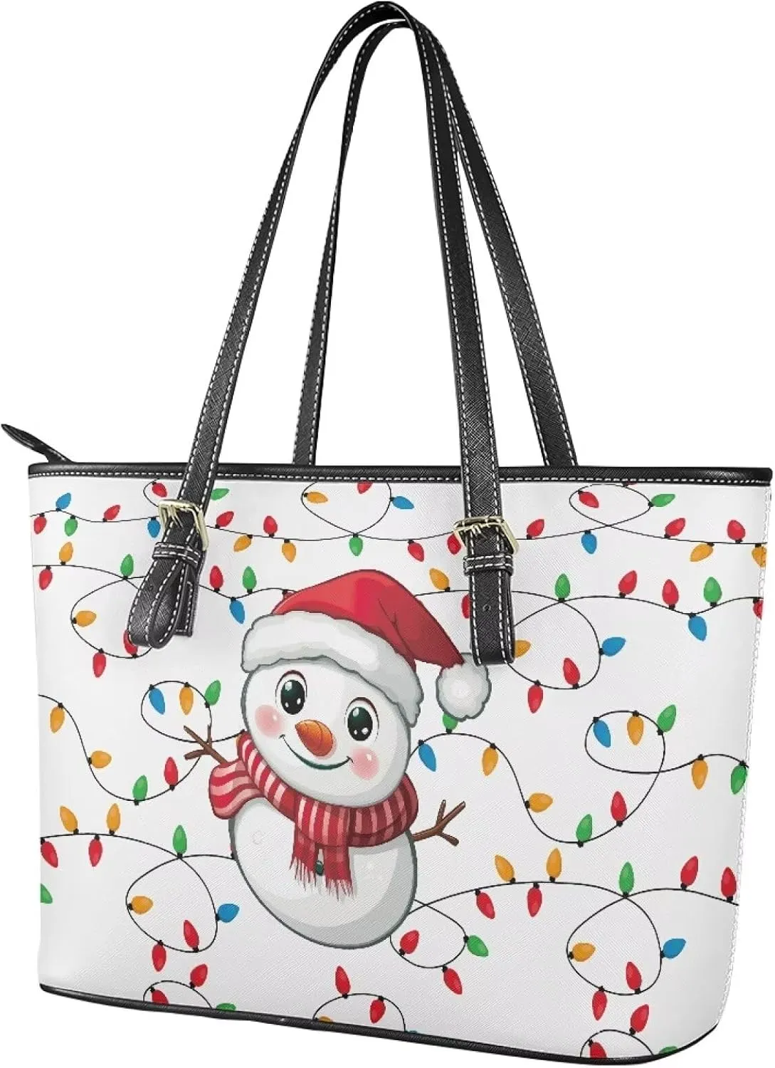 Christmas Tote Handbag for Women Functional Tote Laptop Bag for College Fashion Travel Bag Shoulder Bag