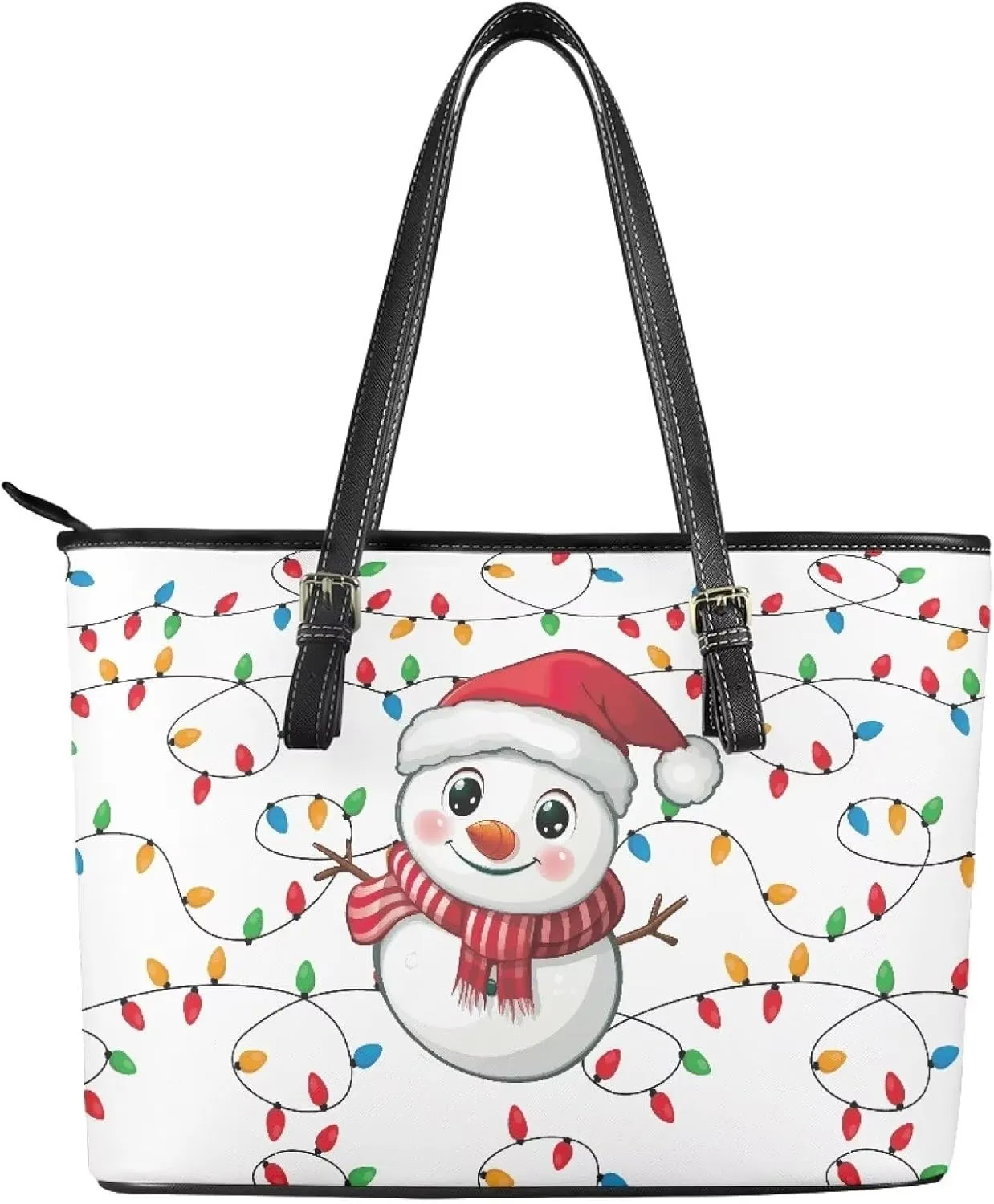 Christmas Tote Handbag for Women Functional Tote Laptop Bag for College Fashion Travel Bag Shoulder Bag
