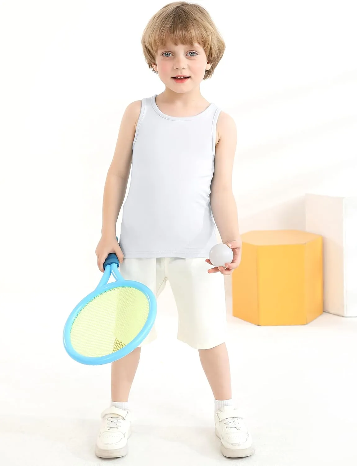 Cooraby 6 Pack Toddler Tank Top Kids Undershirts Soft Undershirt for Boys and Girls