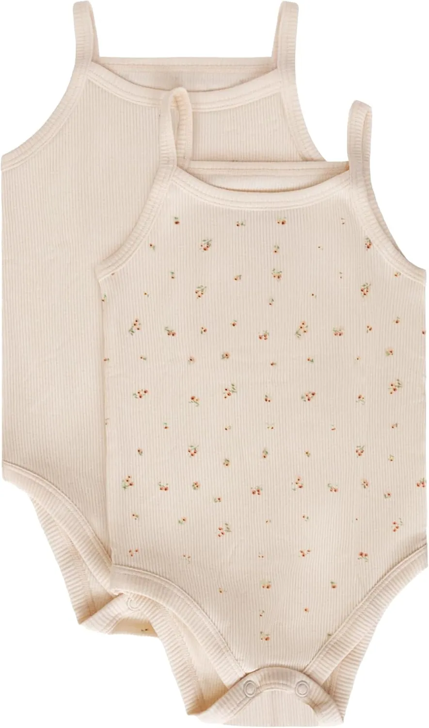 Feathers Super Soft Cotton Tank Top Baby Girl Undershirts  One-Piece Toddler Bodysuit (2 Pack)