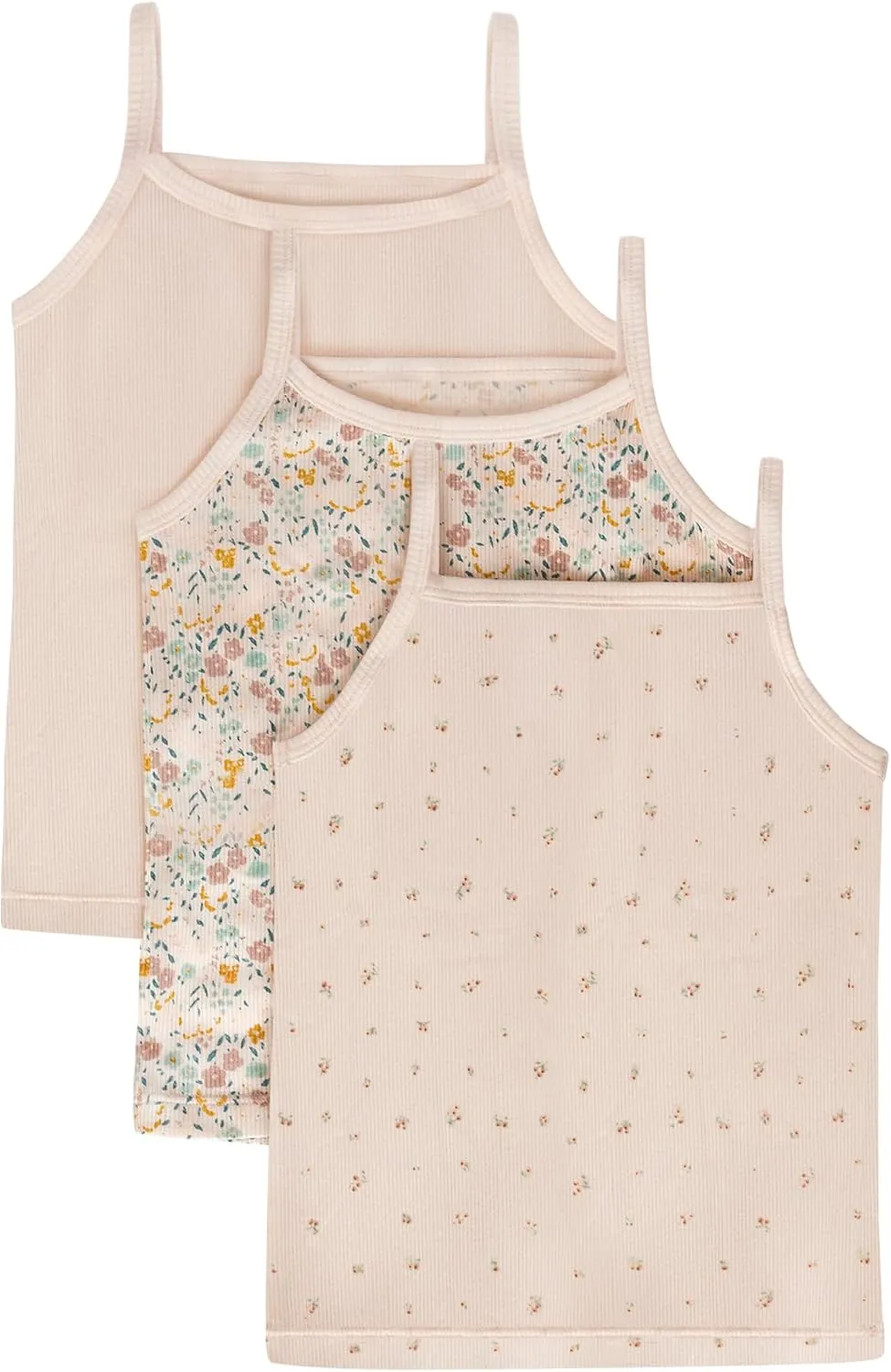 Feathers Super Soft Girls Undershirts Tagless Camisoles  Cotton Cami Girls Tank Tops (3 Pack)