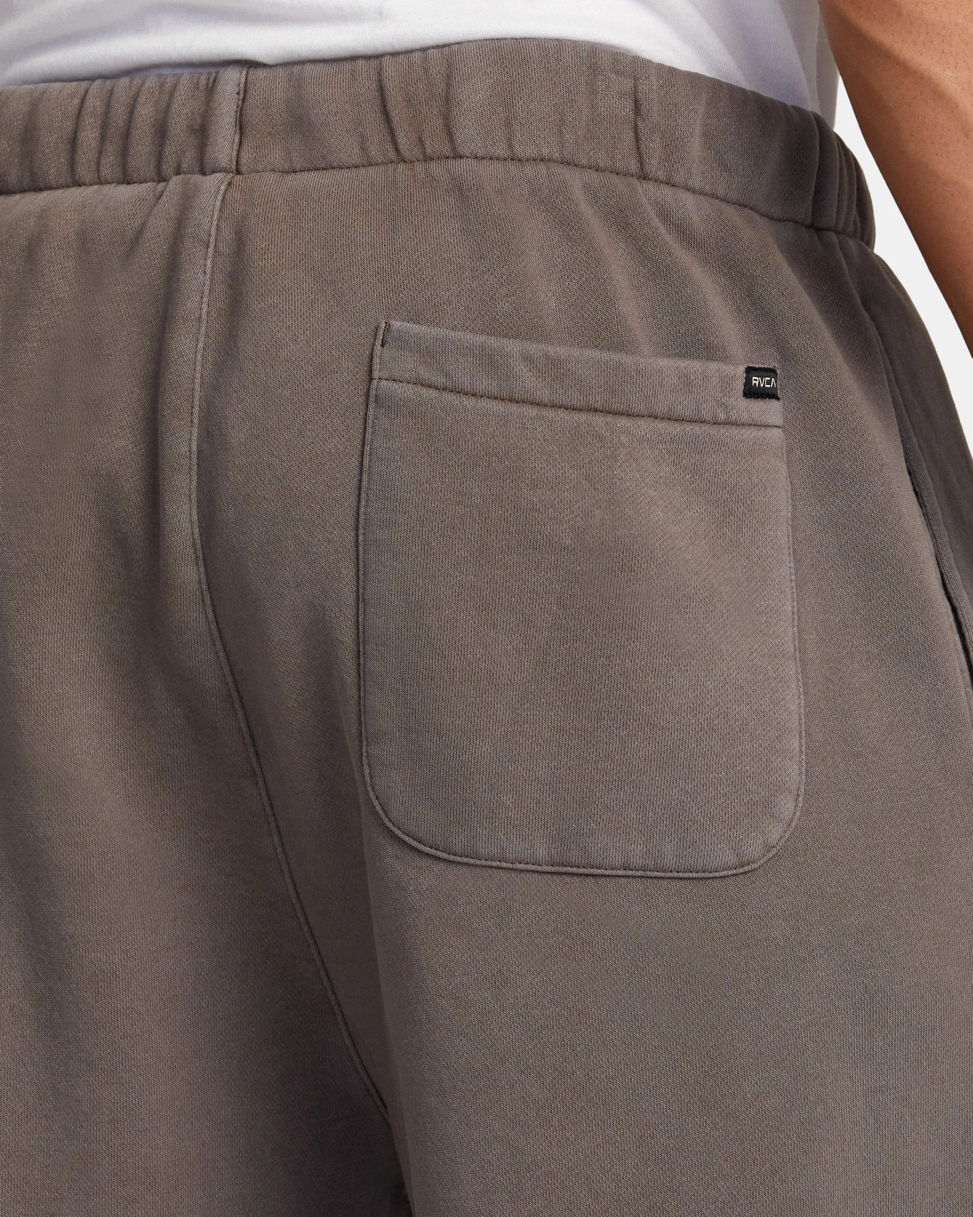 Fleece Elastic Waist Pants - Mushroom
