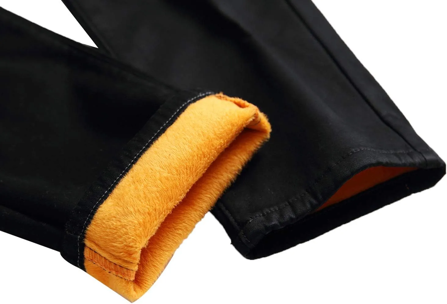 GUNLIRE Men's Thermal Fleece Lined Jeans Winter Slim Fit Thicken Stretch Warm Denim Pants