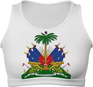 Haiti Flag Crop Tops for Women Workout Cropped Tank Top Soft Camisole Yoga Shirts Athletic Undershirts