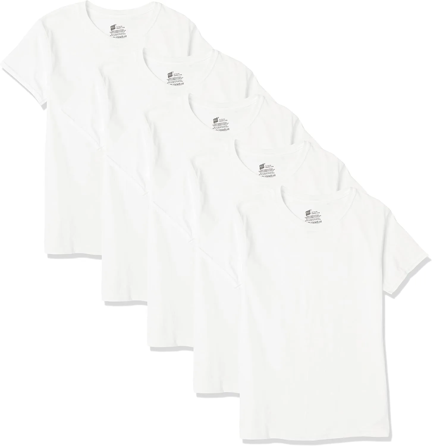 Hanes Boys' Undershirt, EcoSmart Short Sleeve Crew Shirts, Multiple Packs Available