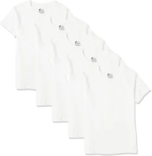 Hanes Boys' Undershirt, EcoSmart Short Sleeve Crew Shirts, Multiple Packs Available