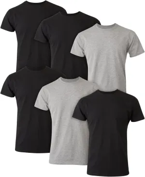Hanes Men's Ultimate Soft & Breathable Crewneck Undershirts, 6-Pack (XXL) Black 2XL