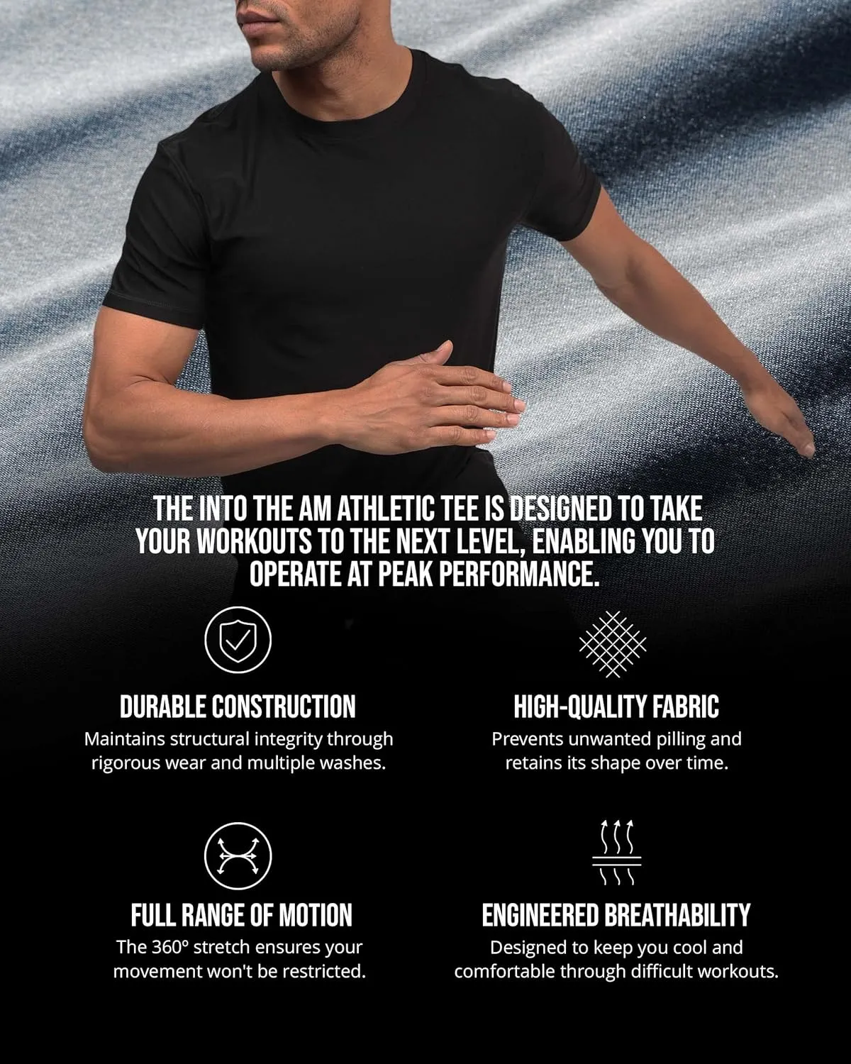 INTO THE AM Premium Workout Shirts for Men - Ultra-Lightweight Athletic Gym Tees S - 4XL
