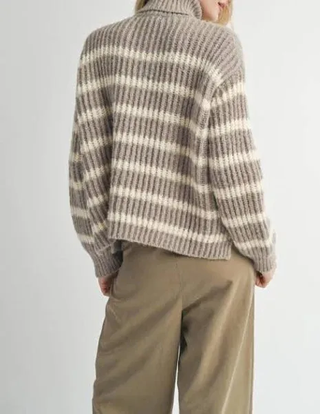 Kaia Turtleneck Striped Sweater