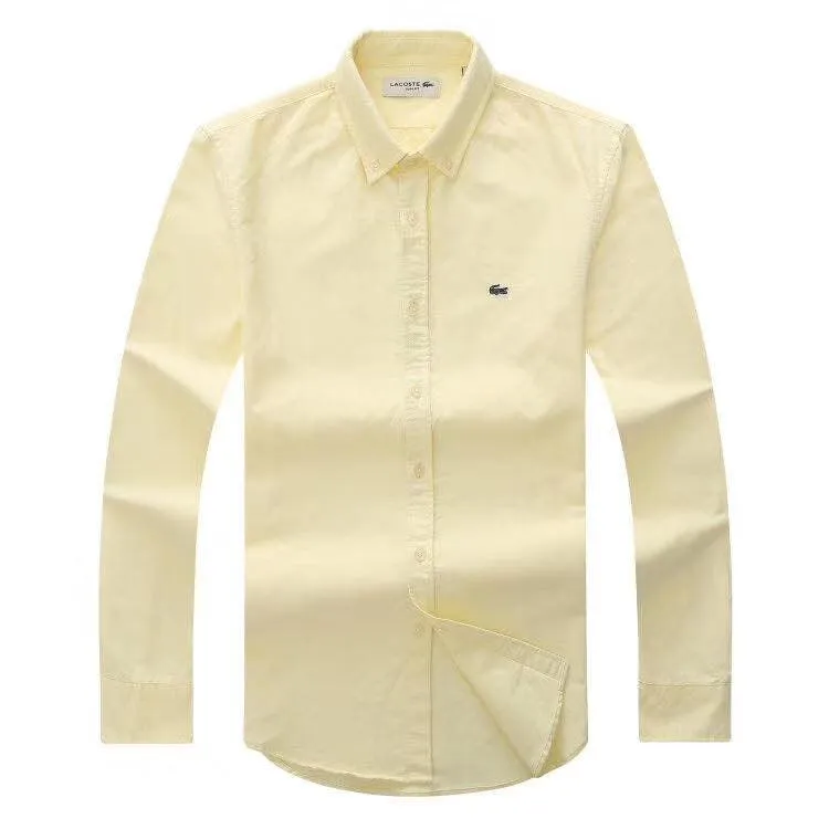 Lacoste Custom Fits Long sleeve Yellow Shirts