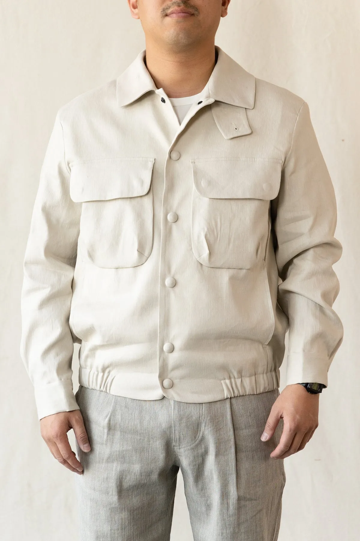 Linen CPO Jacket - Beige