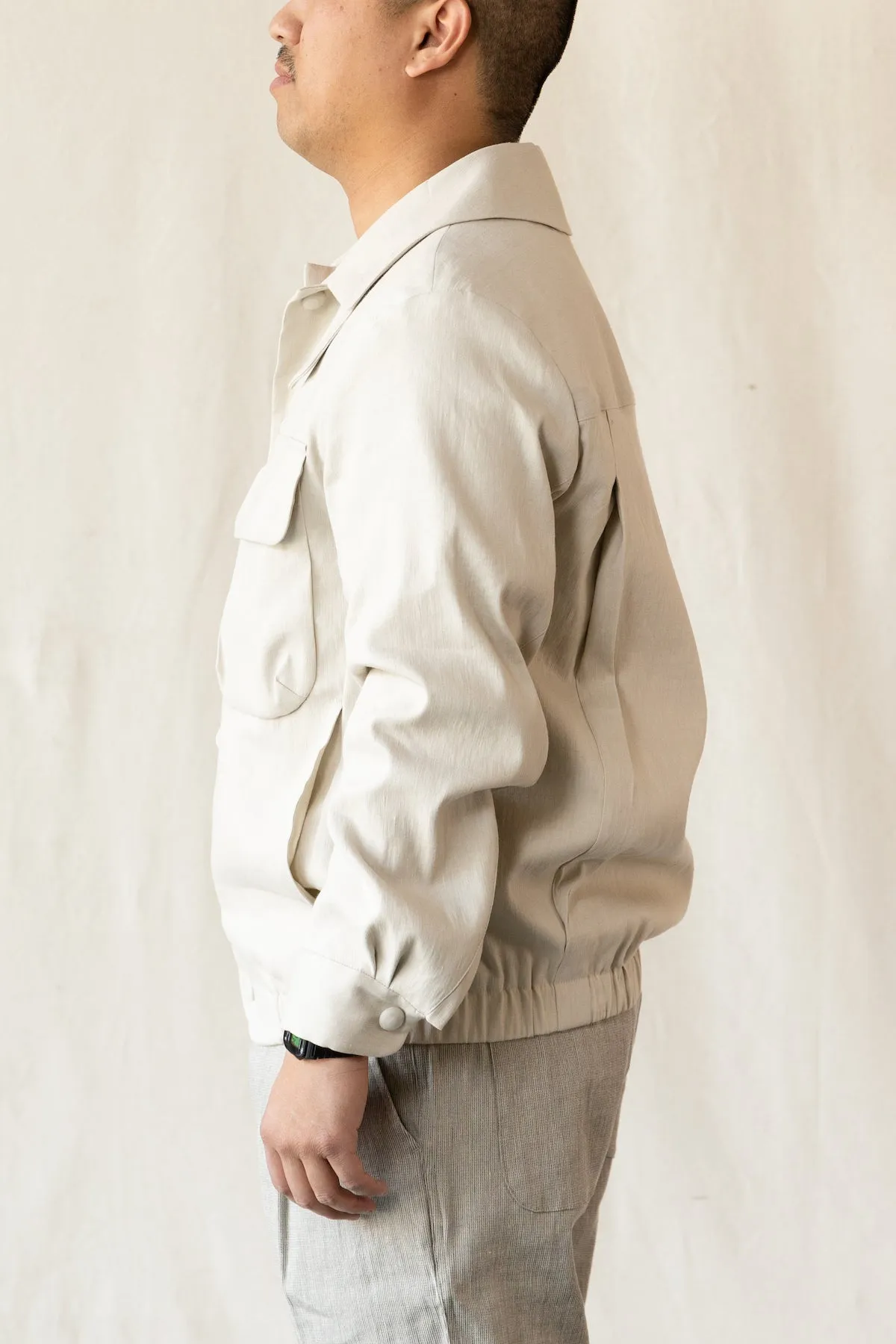 Linen CPO Jacket - Beige