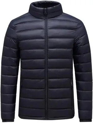 Men's Lightweight Cotton-Padded Puffer Jacket Hooded Full Zip Winter Military Camping Coats Parkas Streetwear