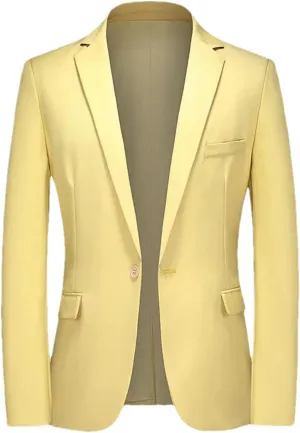 Men's Suit Jacket Business Casual Single Breasted Blazers