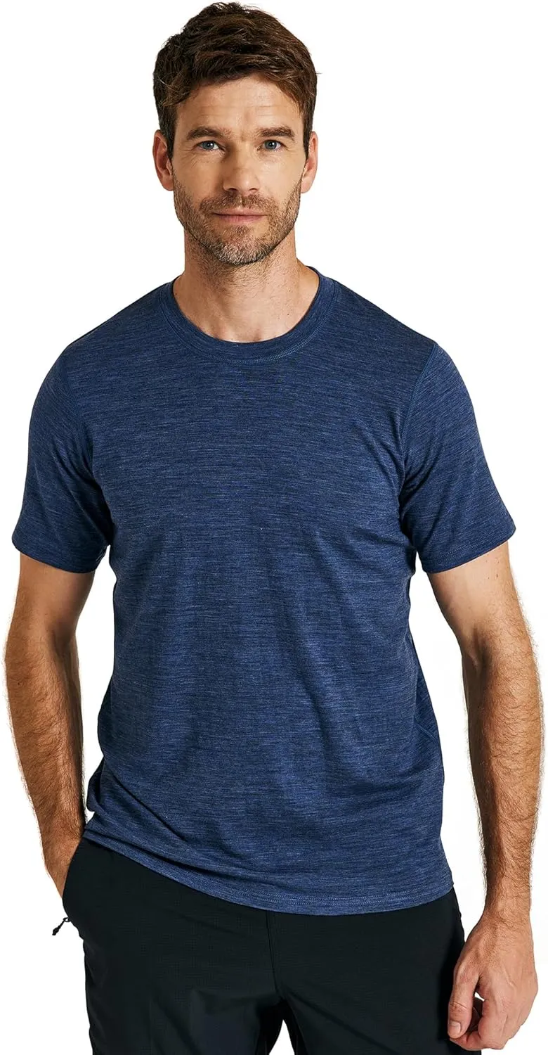 METARINO Mens Merino Wool T-Shirt Short Sleeve Athletic Tees Lightweight Base Layer Undershirt for Running,Workout