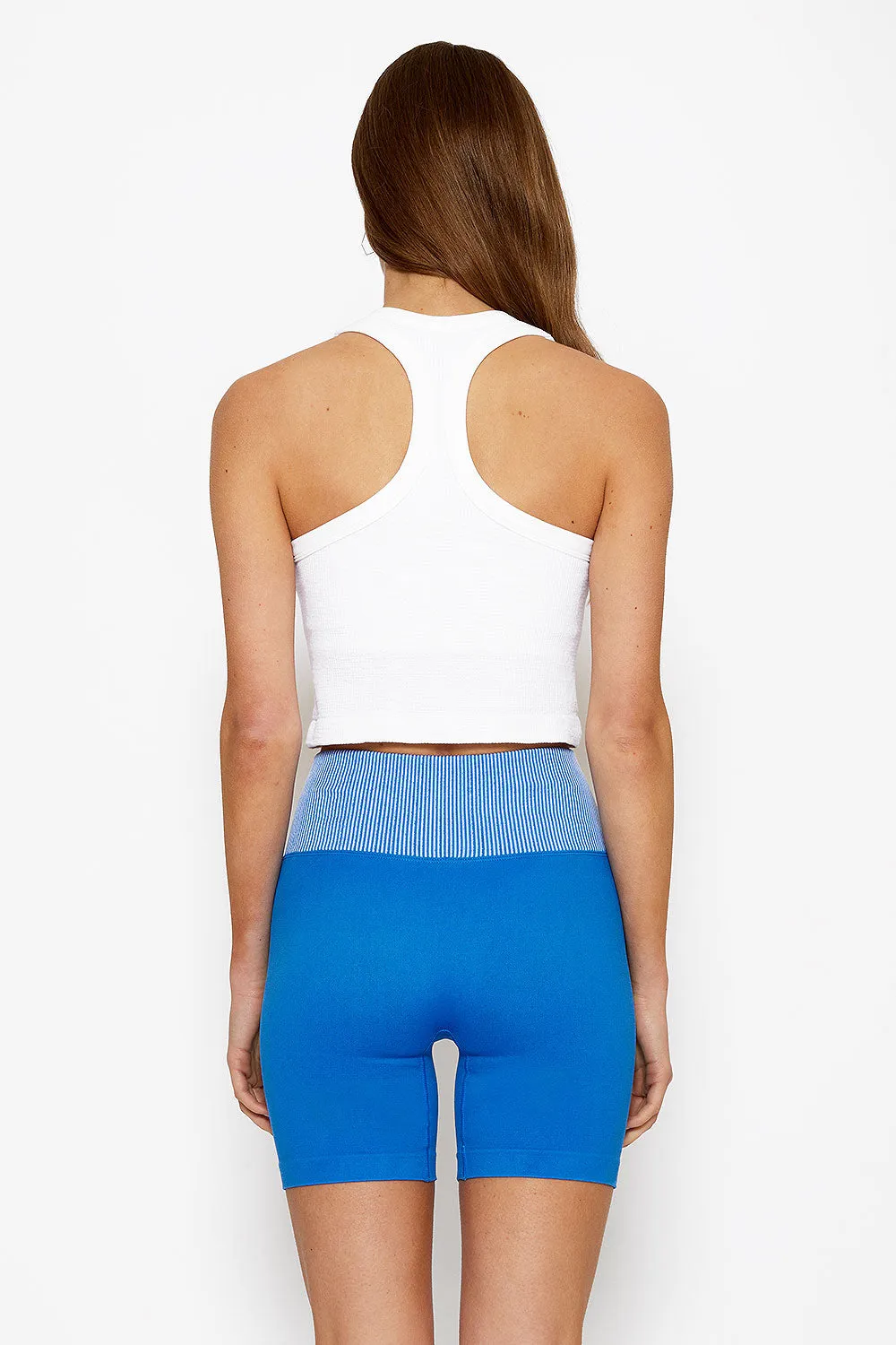 Mia high-neck tank bra white