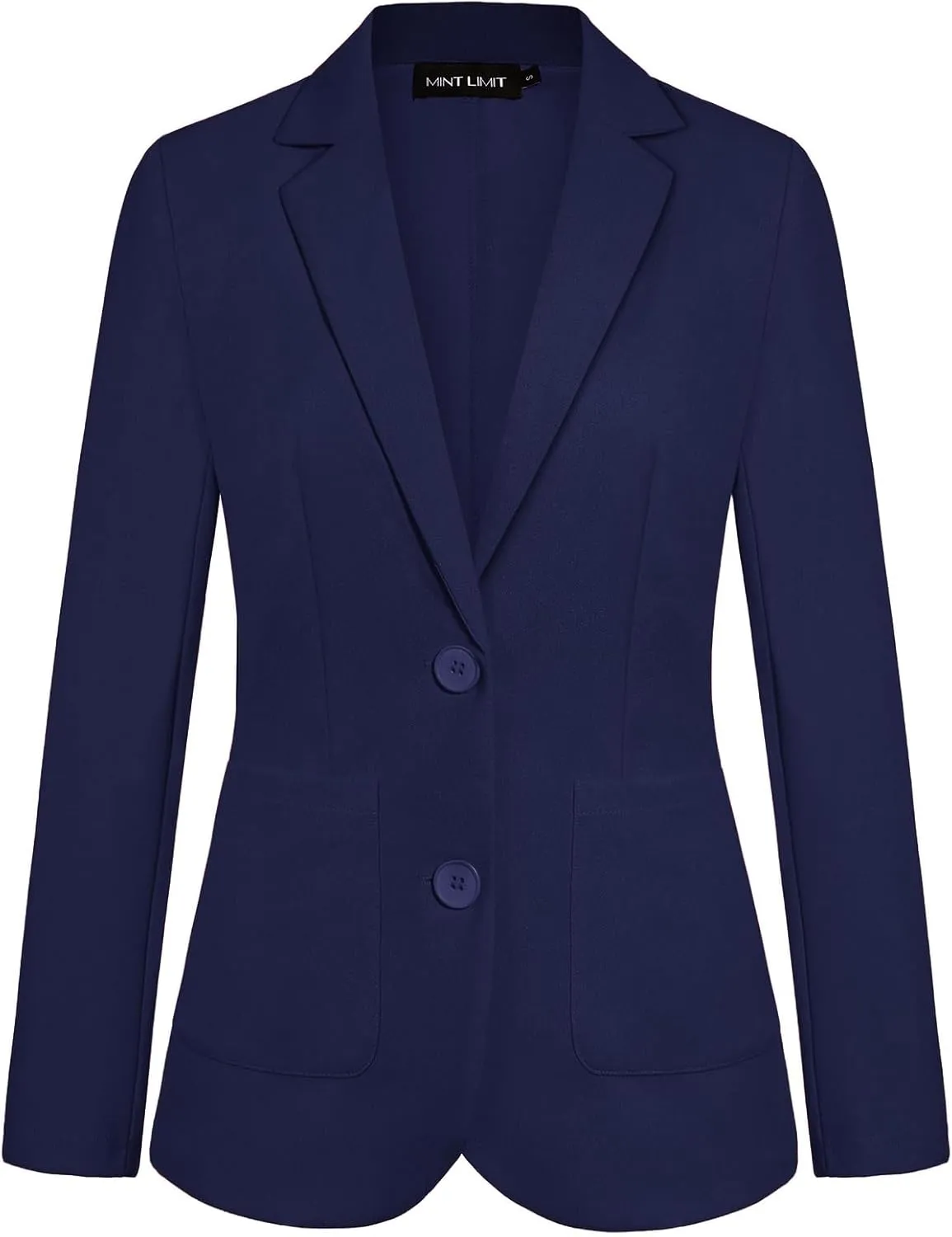 MINTLIMIT Womens Casual Long Sleeve Blazer Button Front Notch Lapel Work Office Business Blazers Jackets with Pockets
