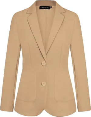 MINTLIMIT Womens Casual Long Sleeve Blazer Button Front Notch Lapel Work Office Business Blazers Jackets with Pockets