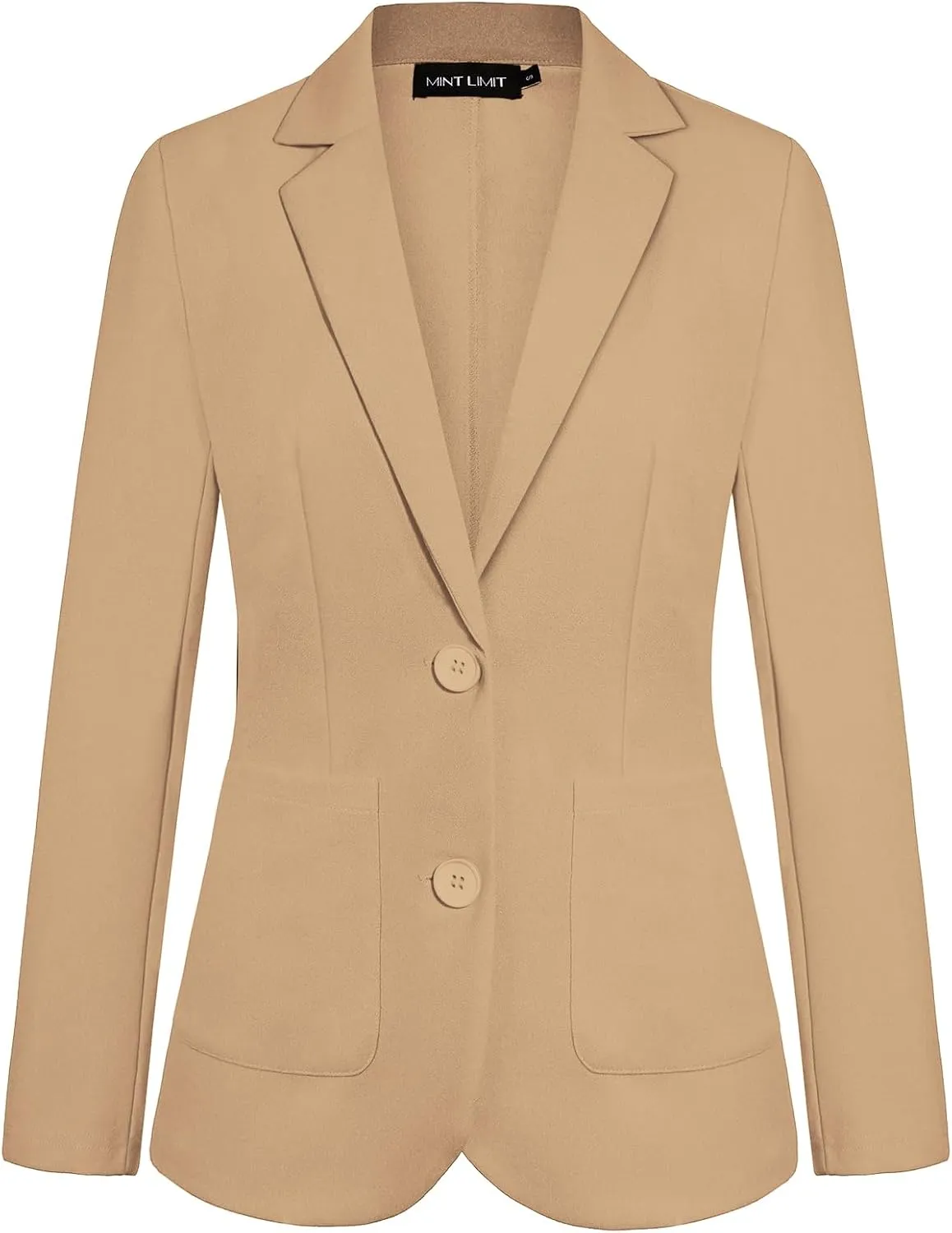 MINTLIMIT Womens Casual Long Sleeve Blazer Button Front Notch Lapel Work Office Business Blazers Jackets with Pockets