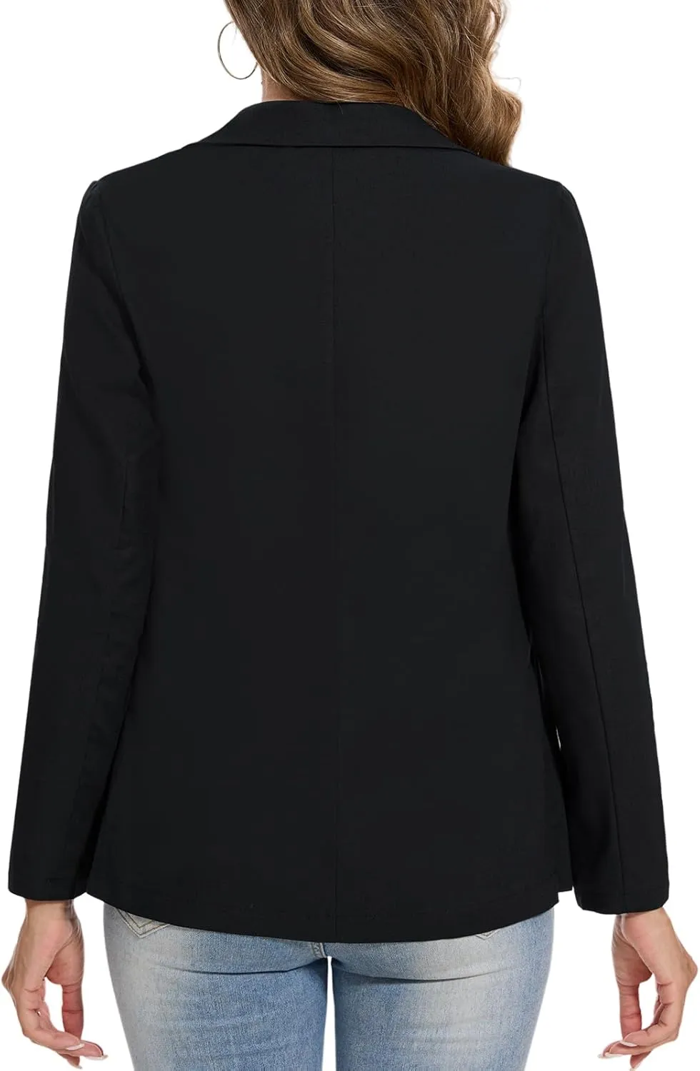 MINTLIMIT Womens Linen Cotton Blazer Casual Long Sleeve Button Front Lightweight Spring Summer Jacket Blazers with Pockets