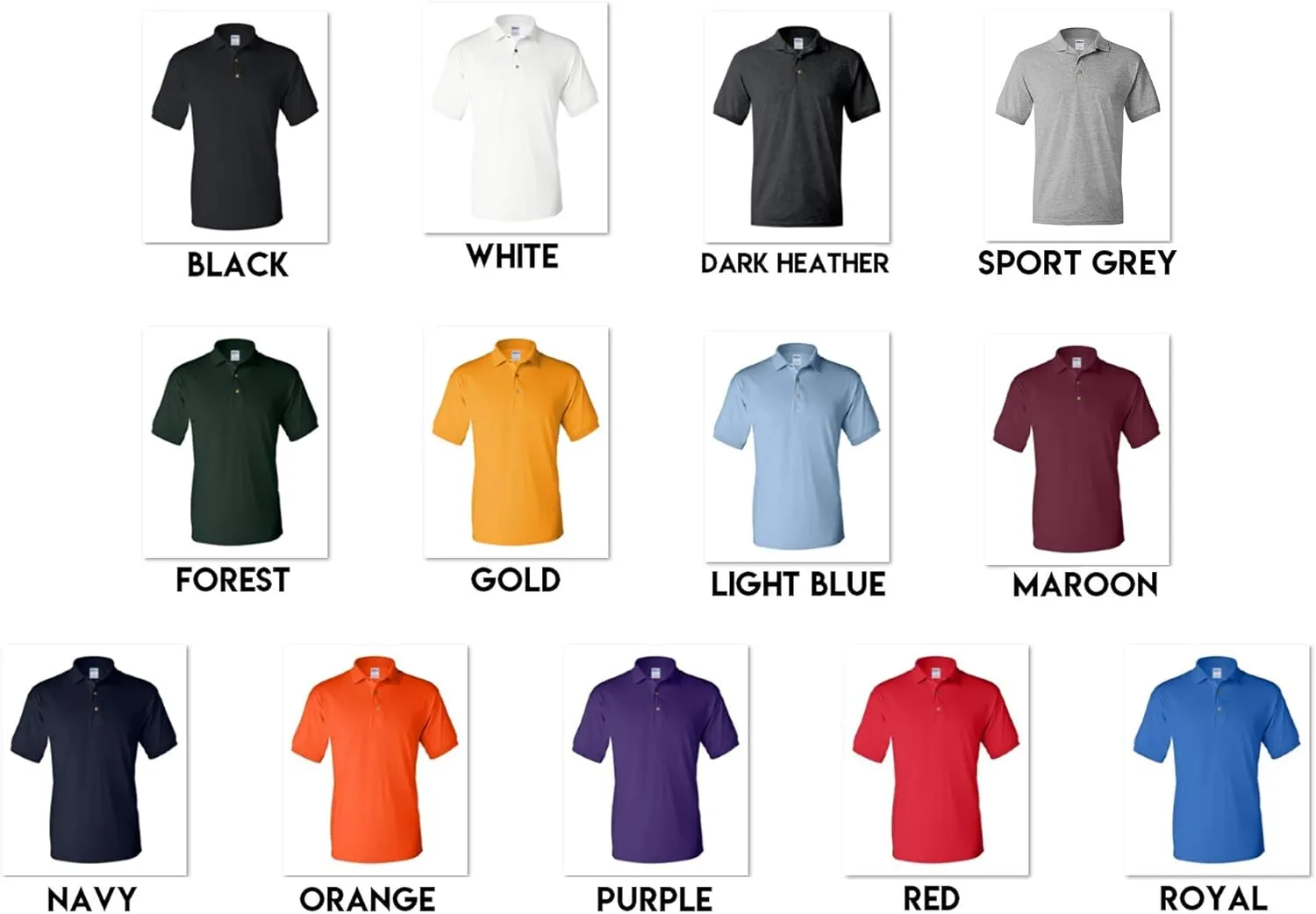 Multipack 8800 Men's Bundle Bulk Polo T-Shirt 3, 6, 10 Pack - Short Sleeve Plain Tees for Men