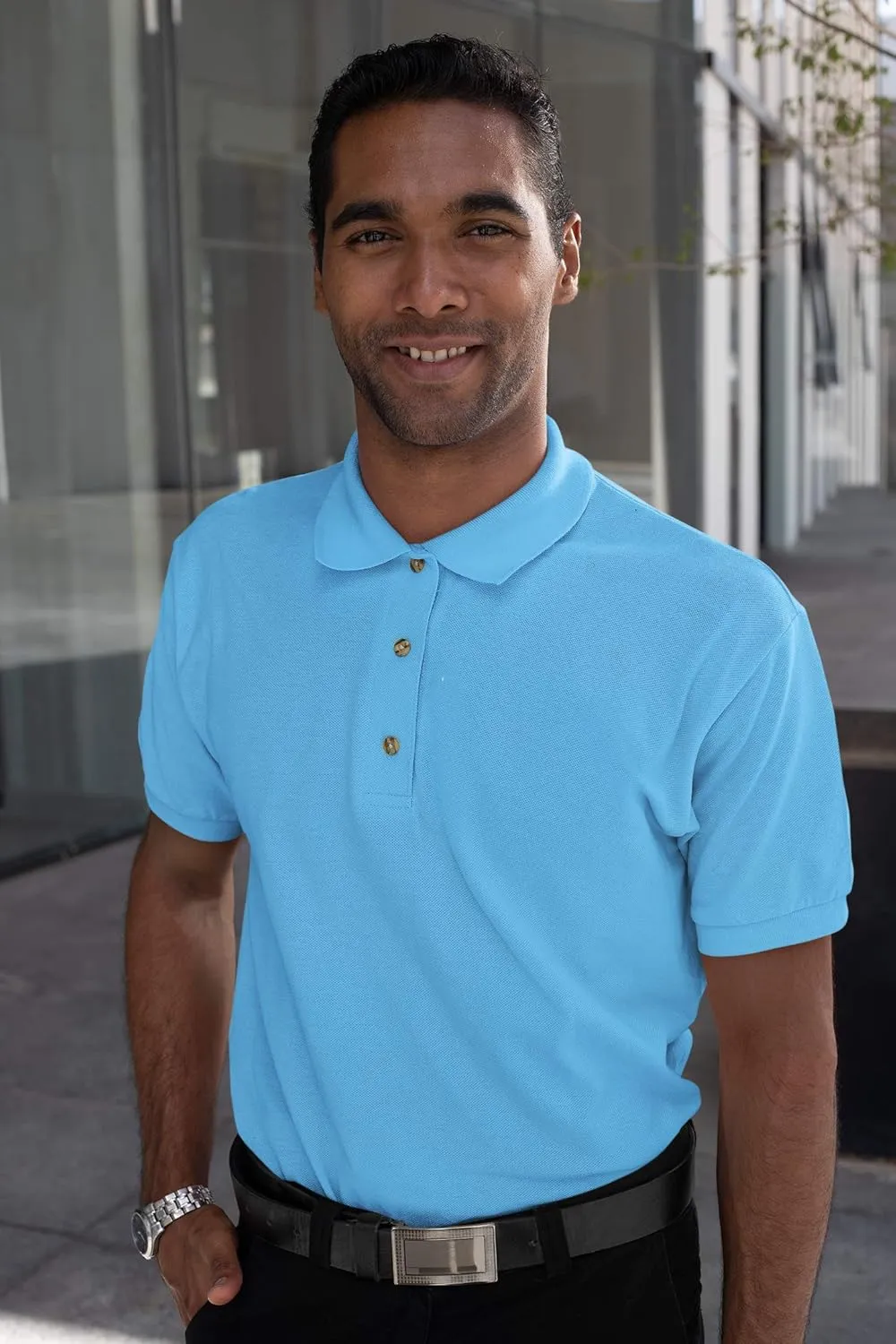 Multipack 8800 Men's Bundle Bulk Polo T-Shirt 3, 6, 10 Pack - Short Sleeve Plain Tees for Men