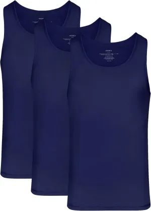 NACHILA Tank Top for Men-Viscose Made from Bamboo, Basic Undershirts 3 Pack Soft Tanks Sleeveless Shirts