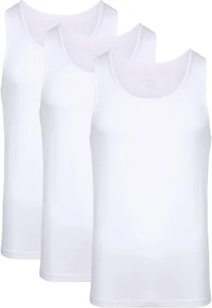 NACHILA Tank Top for Men-Viscose Made from Bamboo, Basic Undershirts 3 Pack Soft Tanks Sleeveless Shirts