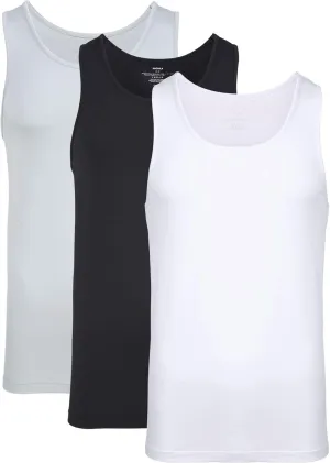 NACHILA Tank Top for Men-Viscose Made from Bamboo, Basic Undershirts 3 Pack Soft Tanks Sleeveless Shirts