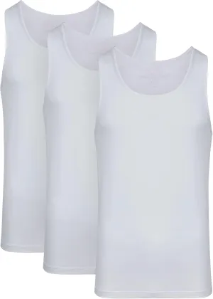 NACHILA Tank Top for Men-Viscose Made from Bamboo, Basic Undershirts 3 Pack Soft Tanks Sleeveless Shirts