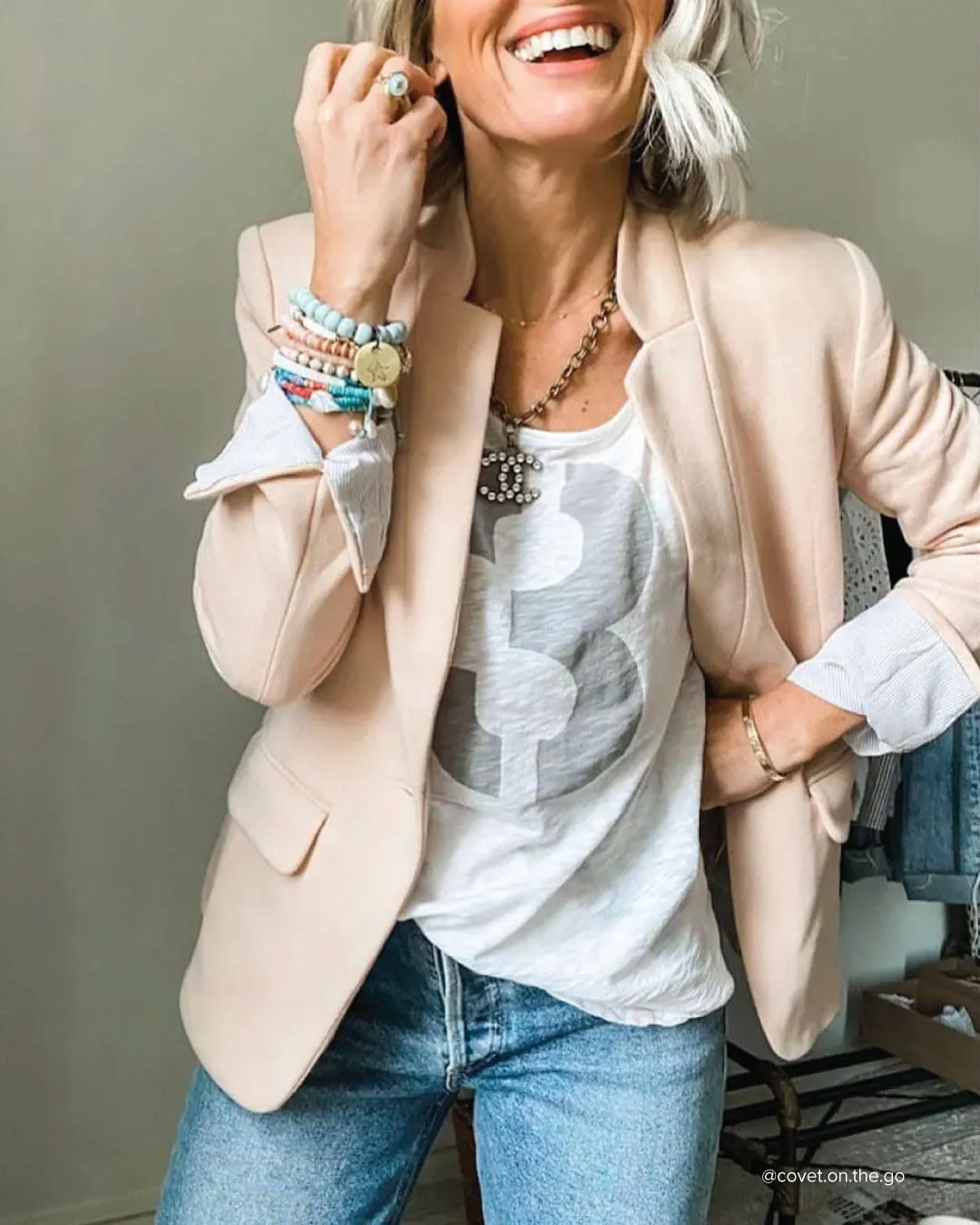 Notch Collar Blazer for Women - Dressy Casual Office Open Front Long Sleeve - Fashion Lined Knit Suit Jacket - (Sizes Vary)