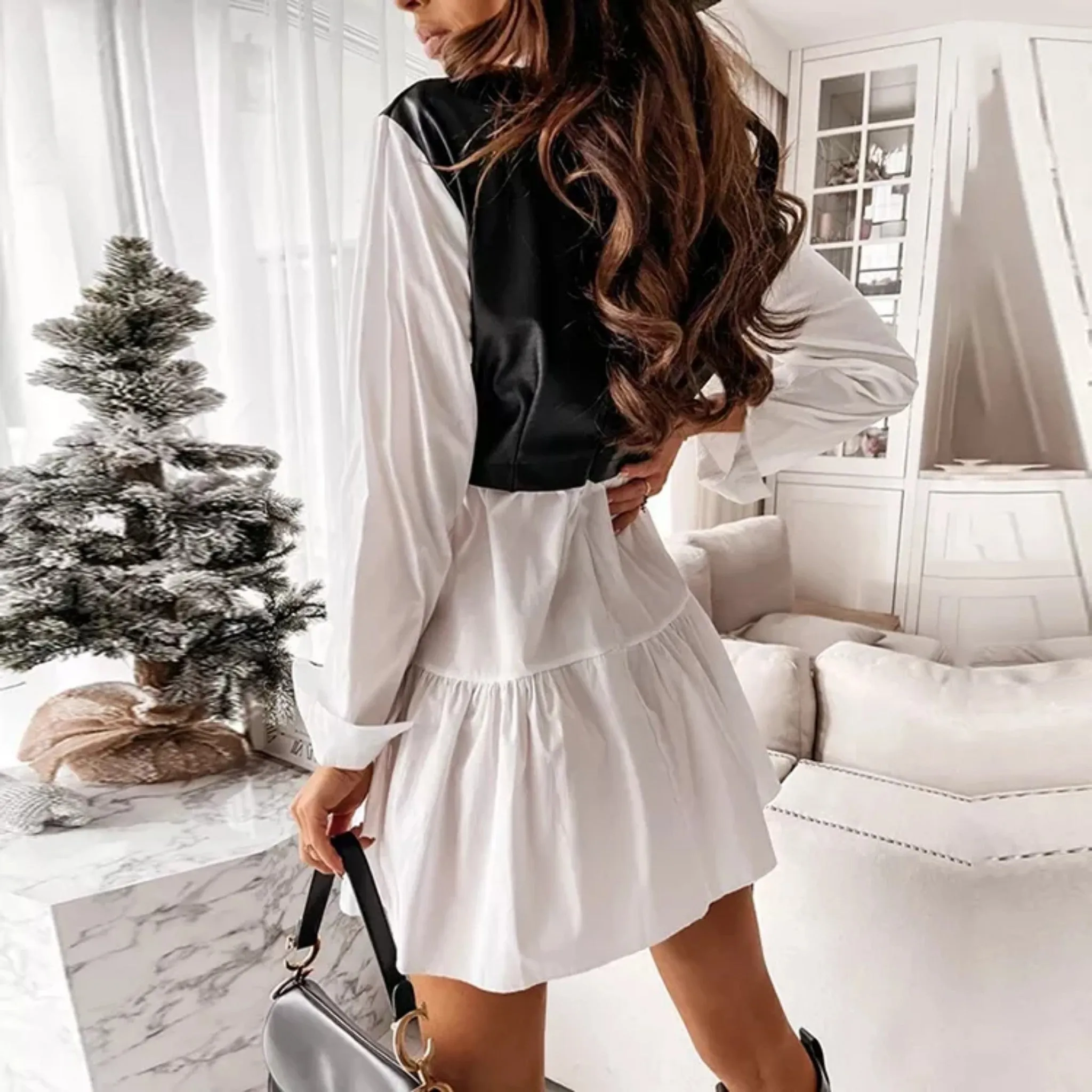 Patchwork Shirt Dress