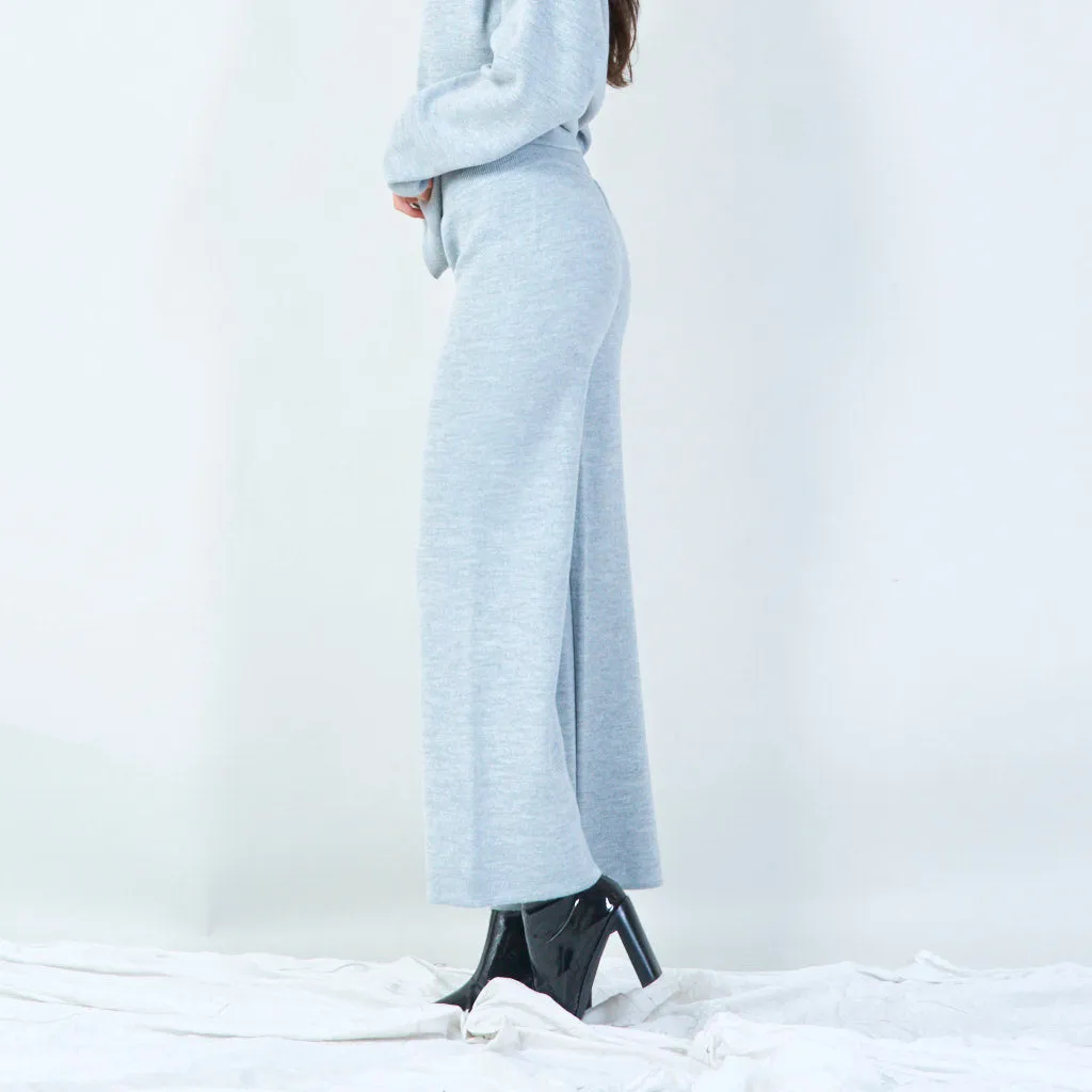 Relaxed knit sweater and pants set wholesale
